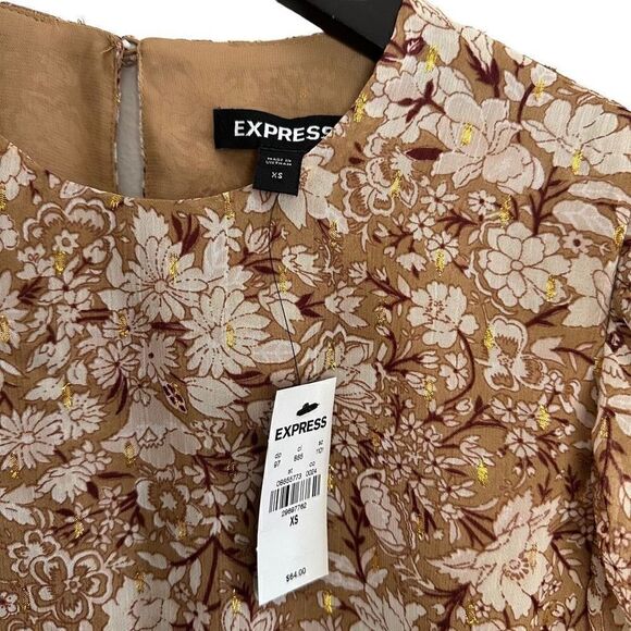NWT Express sheer floral top size extra small - Picture 4 of 8